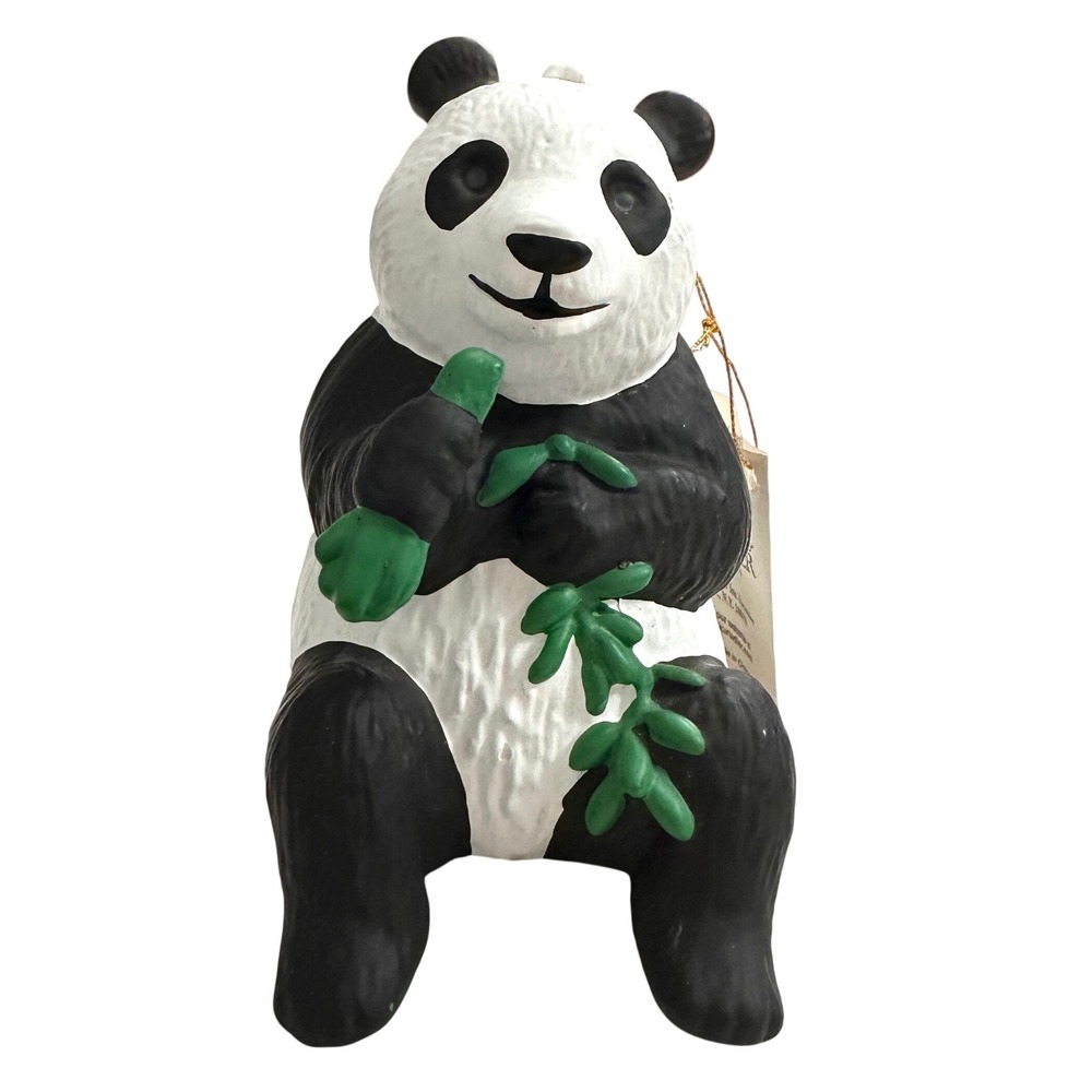 VTG WWF Kurt Adler Panda Bear Christmas Ornament World Wildlife Fund Bamboo 4"